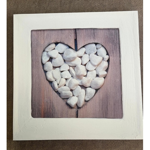 368 - Box frame print of a heart of stones