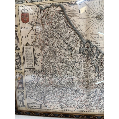 373 - Two vintage mats of European cities together with a map of the German Ocean
