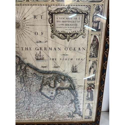 373 - Two vintage mats of European cities together with a map of the German Ocean