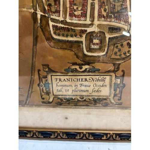 373 - Two vintage mats of European cities together with a map of the German Ocean