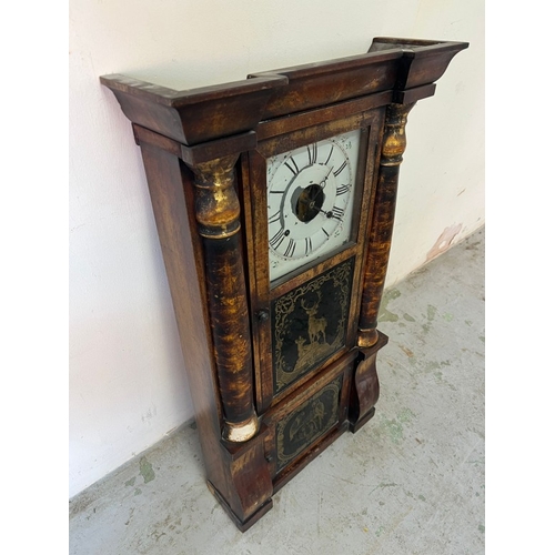 380 - Seth Thomas triple-decker clock 83cm x 47cm