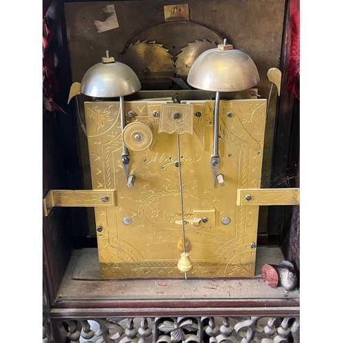 382 - Chinese double fusee bracket clock H51cm W31cm D15cm