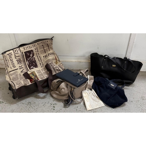 384 - A selection of bags and handbags various makers to include: Russell and Bromley, Cavalli and Ralph L... 