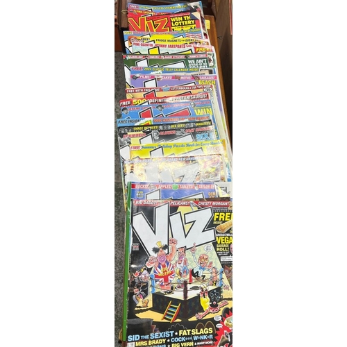 387 - A selection of vintage Viz comic magazines approx 180, adult humor