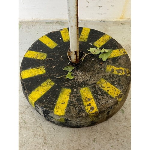 392 - A vintage metal London Bus Stop sign H180cm