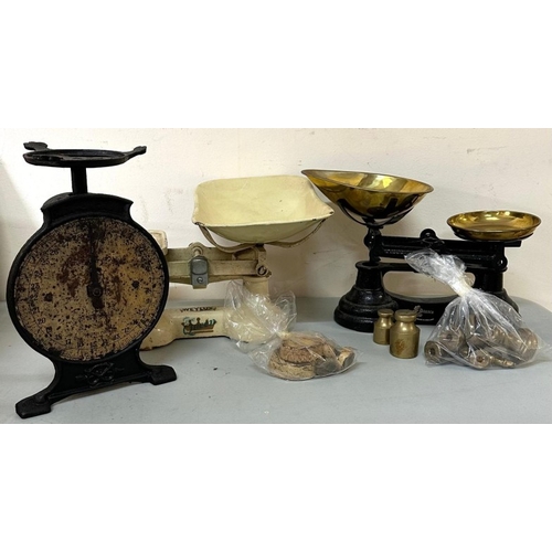393 - Three kitchen scales various ages