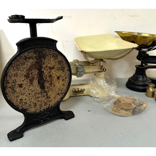 393 - Three kitchen scales various ages
