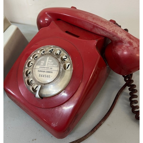 395 - Two vintage phones and two walkie-talkies