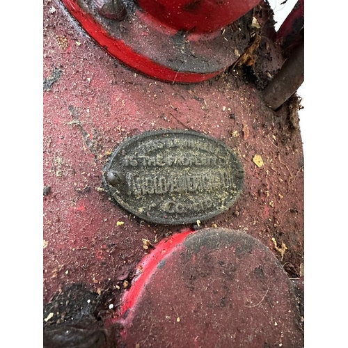 397 - An ESSO lubrication pump with a vintage antifire pistol fire extinguisher