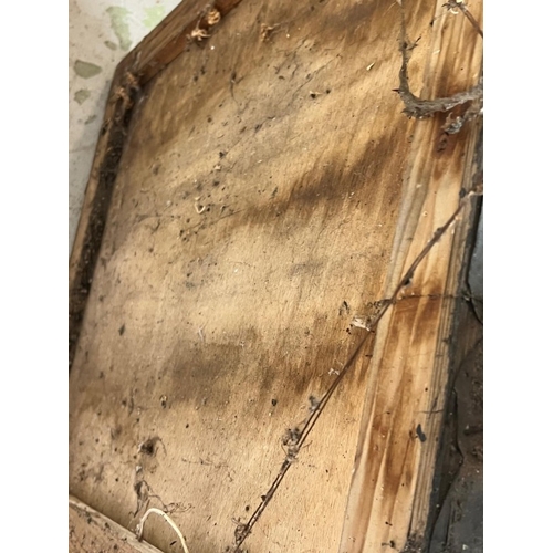 400 - A wooden pub sign for The Old Plough 77cm x 65cm