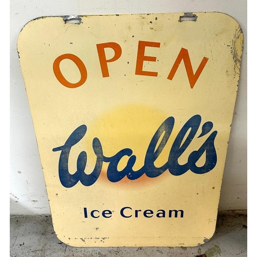 406 - A double-sided Wallsice Cream Open Sign 50cm x 70cm