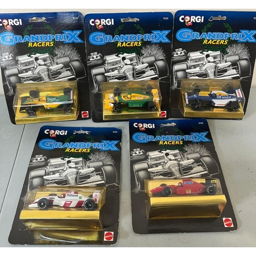 Five Grand Prix Racers Corgi Diecast toy cars