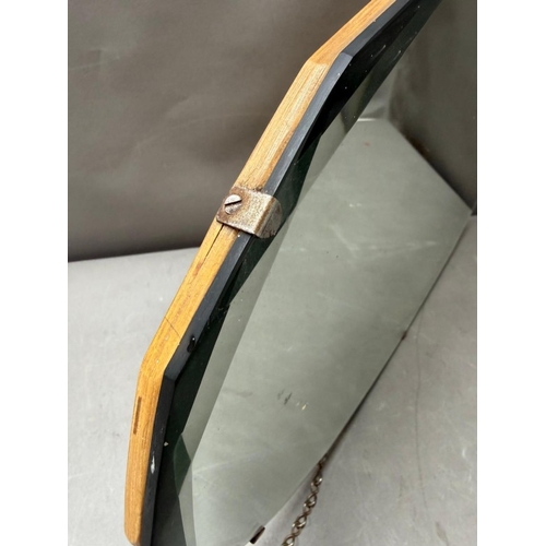 148 - An Edwardian twelve-sided wall hanging mirror