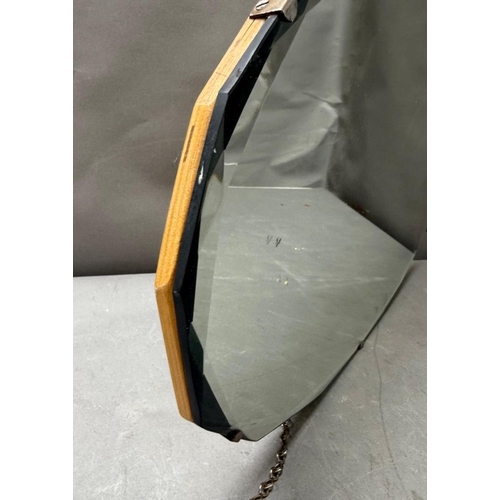 148 - An Edwardian twelve-sided wall hanging mirror