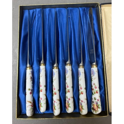 165 - A cased set of six butter knives