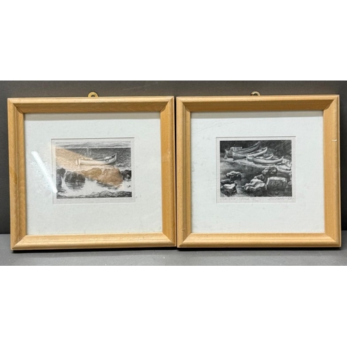 170 - Two framed maritime etchings