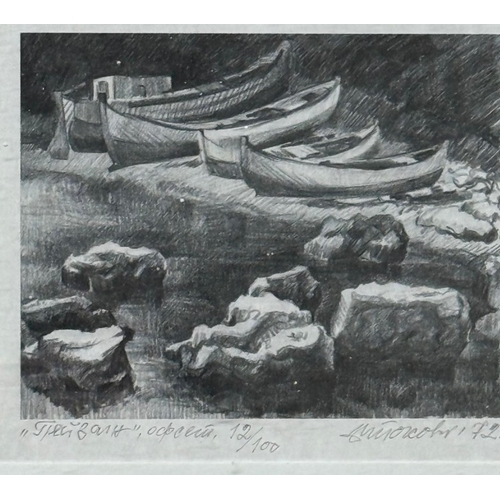 170 - Two framed maritime etchings