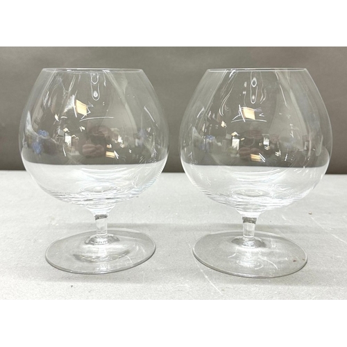 35 - Two Dartington glass brandy balloons.