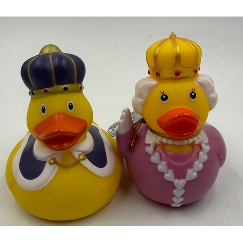 47 - Two Royal themed bath time rubber ducks