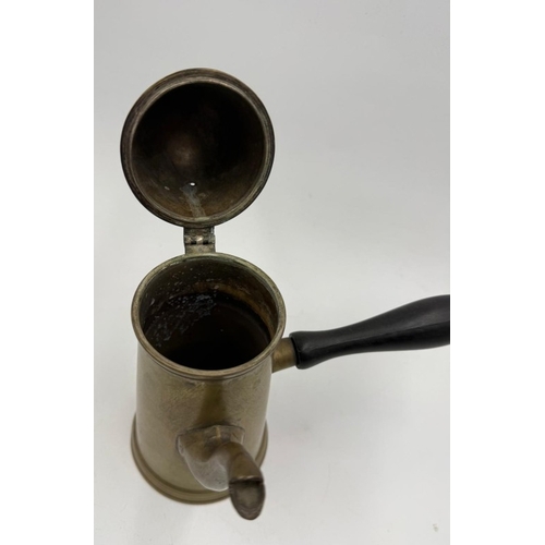 50 - A vintage brass stove top coffee pot