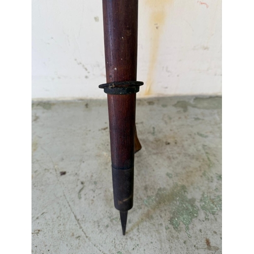 102 - A vintage wooden maintenance pick axe