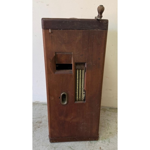 105 - A 1920's mahogany analogue cash register by Gledhill and Sons of Halifax
