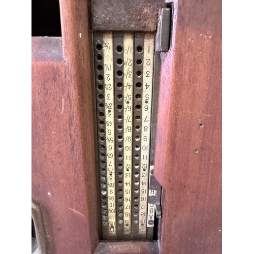 105 - A 1920's mahogany analogue cash register by Gledhill and Sons of Halifax