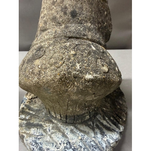 109 - Pair of stone gnome garden statues