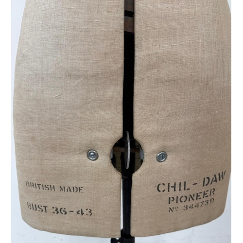 118 - An adjustable antique Chil Daw mannequin on original stand