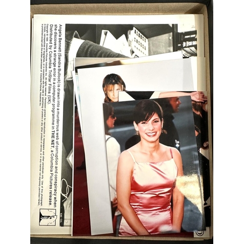 123 - A large collection of black and white and colour still images and headshots of various actresses, in... 