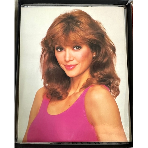 125 - A large collection of black and white and colour still images and headshots of various actresses, in... 