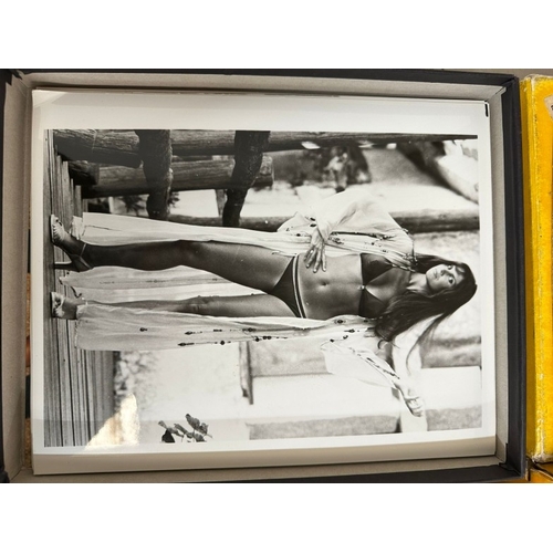 126 - A large collection of black and white and colour still images and headshots of various actresses, in... 