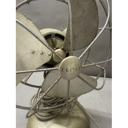 130 - A Mid Century Frost and Co metal desk fan