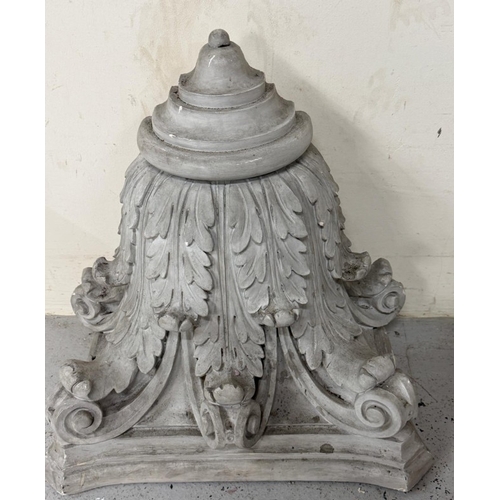 143 - Two plaster wall hanging planters H52cm