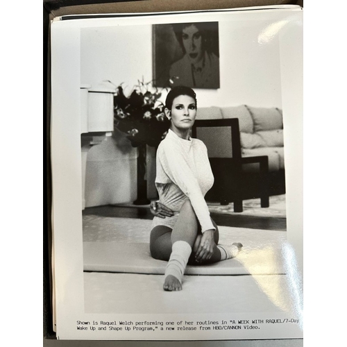 157 - A large collection of black and white and colour still images and headshots of various actresses, in... 