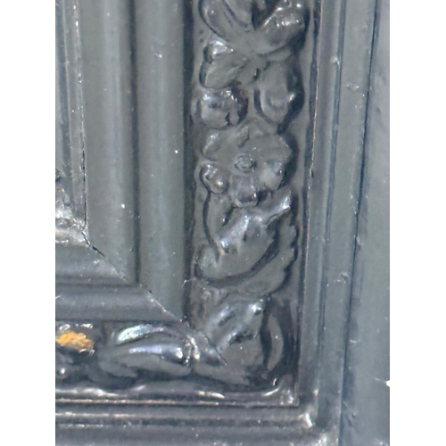 163 - An Usher's O.V.G Whisky over mantle pub mirror 142cm x 91cm