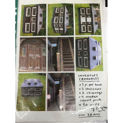 176 - A large 1920s-30s unique, scratch-built dolls' house, in the form of a large 1920s Tudor-style 'Metr... 