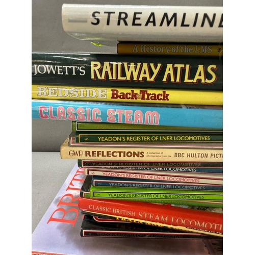 438 - A selection of themed reference books concerning the railway