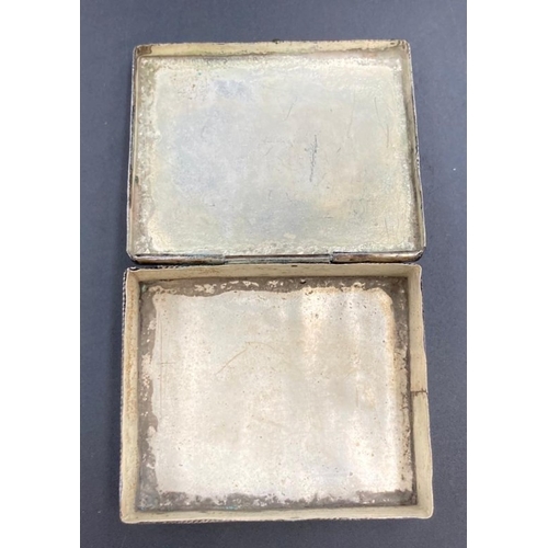 67 - A pair of white metal boxes with Lapis Lazuli decoration.
