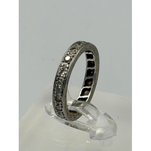 588 - An 18ct gold diamond eternity ring with an approximate size of L and weight of 3.7g