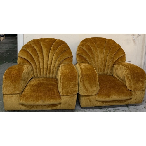 A pair of Art Deco Armchairs, these vintage chairs have the classic ...