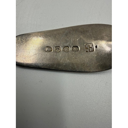 Two silver serving spoons various hallmarks. Approximate total weight 143g