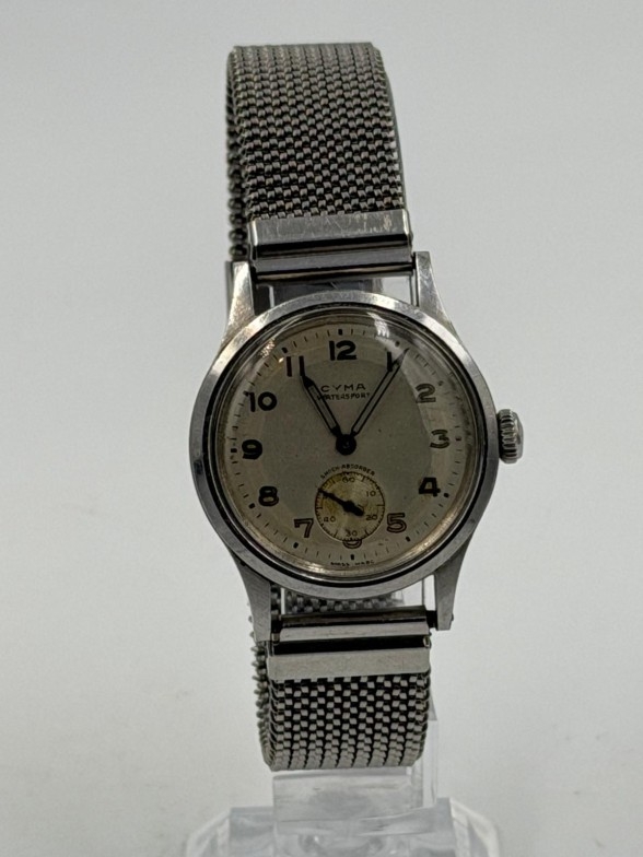A vintage CYMA watersport shock absorbent Gents watch, 1950's on ...