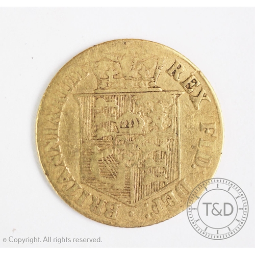 128 - A George III gold half sovereign, dated 1817, weight 3.76gms