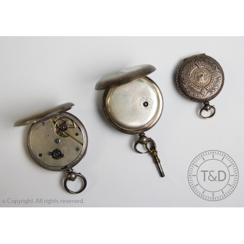 135 - A Baume Geneve open face pocket watch, early 20th century, the white metal case enclosing a circular... 