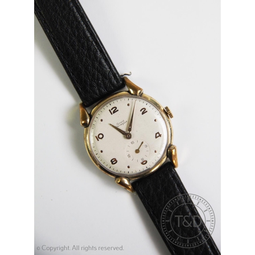 147 - A Girard Perregaux gentlemen's wristwatch, the circular face with Arabic and dot dial with subsidiar... 