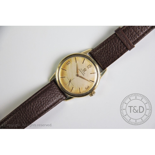 155 - A gentlemen's Omega Seamaster wristwatch, the circular face with Arabic and baton dial, subsidiary s... 