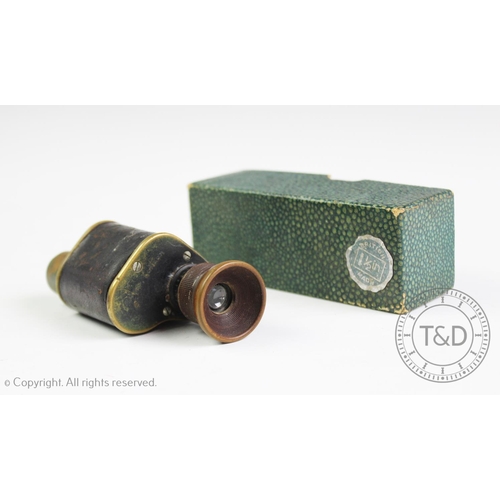 313 - A WW1 Ross of London monocular, in associated box, lacking case, (at fault)