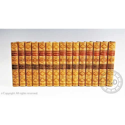 345 - DE QUINCEY (T), THE WORKS, 15 volume set, second edition, half leather bindings with marbled boards,... 