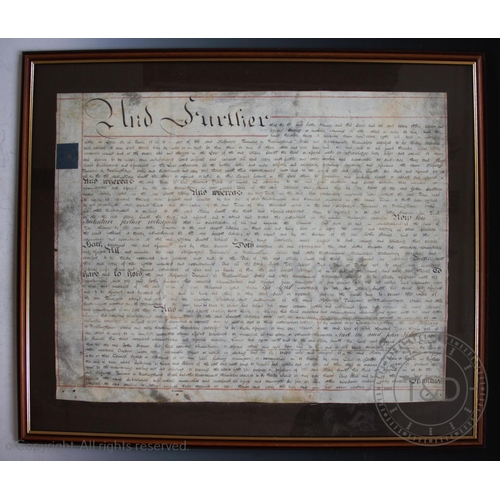 401 - Four early 19th century indentures on vellum with Shrewsbury and Shifnal interest, relating to deali... 